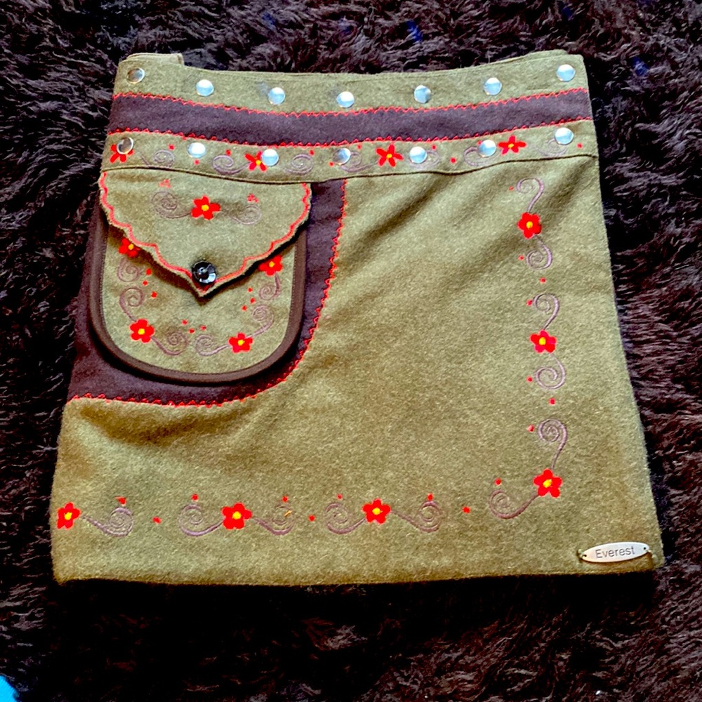 Vintage hand made wool skirt from Nepal